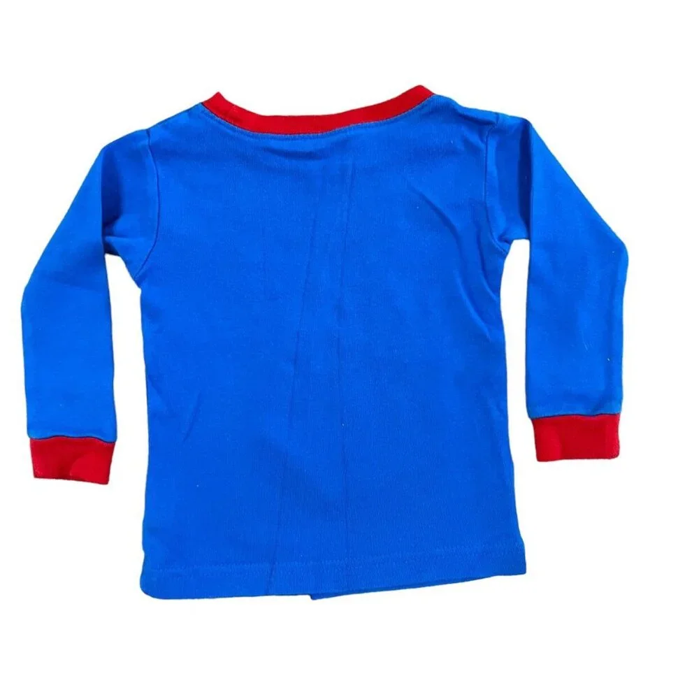 Baby Gap 6-12m Blue Reindeer Christmas Pajamas